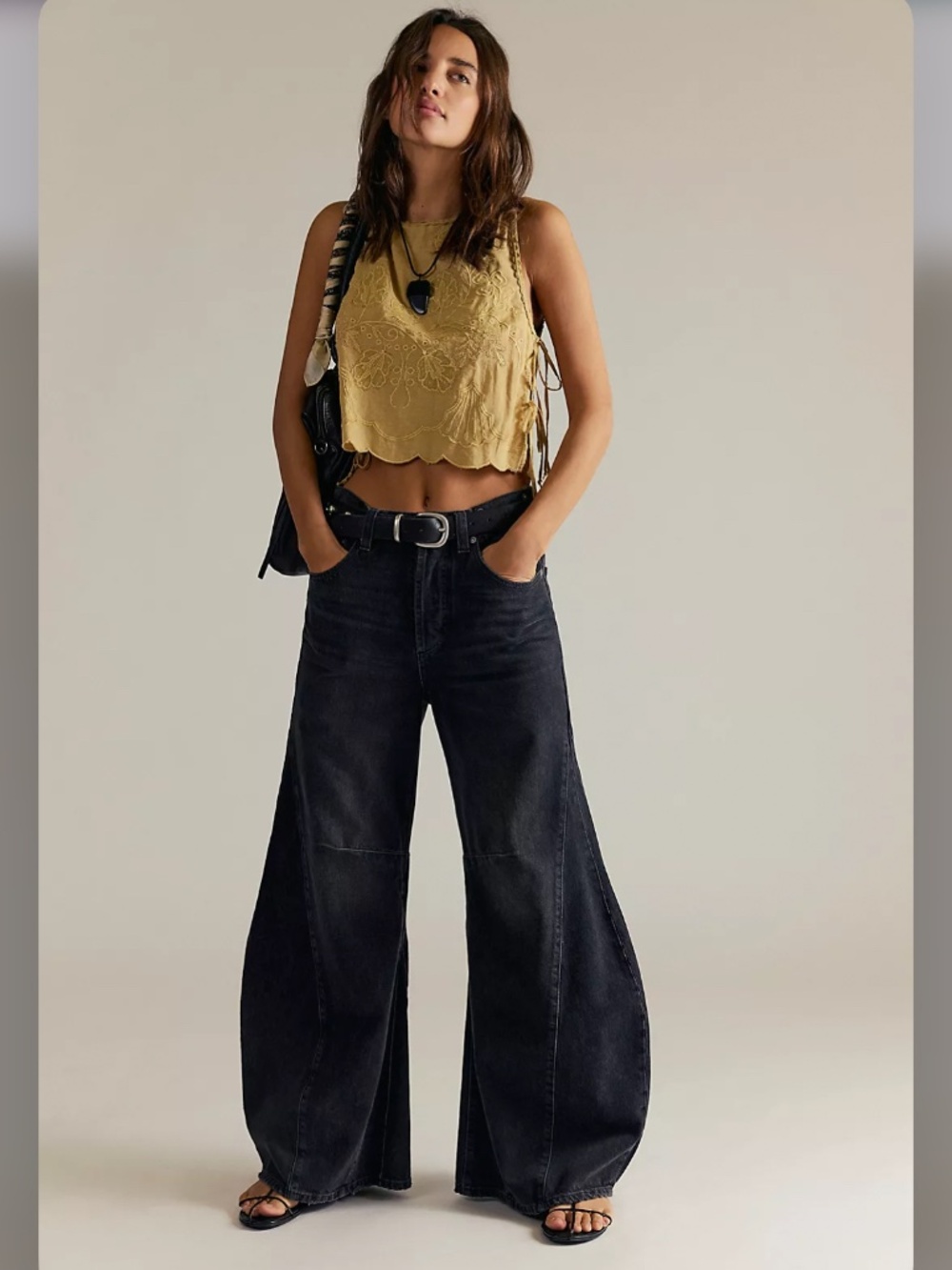 Free People Eden High Slouchy Flare Jeans
